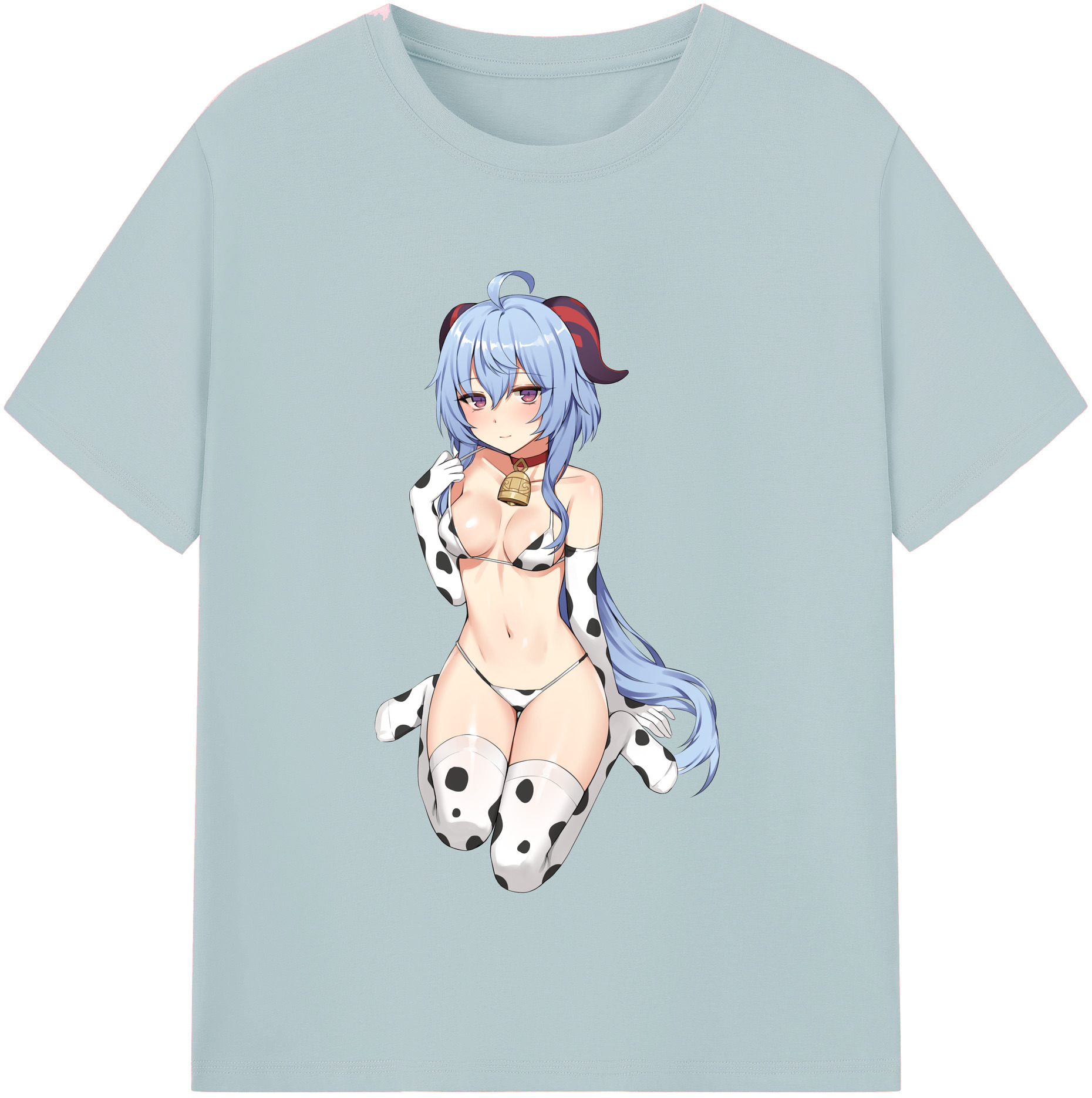 げんし神 甘雨 かんう genshin Ganyu 綿100％半袖Tシャツ（フロントプリント）